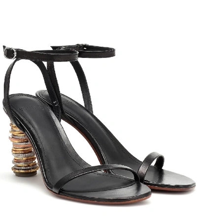 Vetements Money Leather Sandals In Black