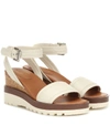 SEE BY CHLOÉ LEATHER WEDGE SANDALS,P00358285