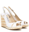 JIMMY CHOO Amely 105 platform wedge sandals,P00376316