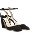 JIMMY CHOO MICKY 85 SUEDE PUMPS,P00376458
