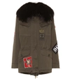 DOLCE & GABBANA FUR-TRIMMED EMBELLISHED COTTON PARKA,P00353618