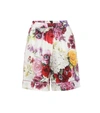 DOLCE & GABBANA FLORAL SILK SHORTS,P00353692