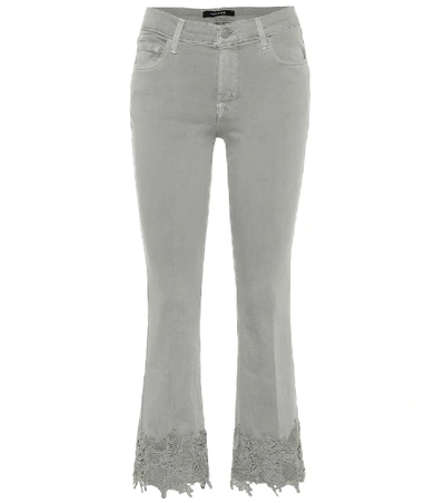 J Brand Selena Light Green Crop Bootcut Jeans