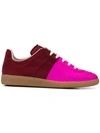 Maison Margiela Replica Satin Bicolor Low-top Sneakers In Pink