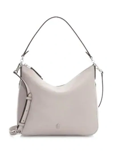 Kate Spade Medium Polly Leather Shoulder Bag In True Taupe/sliver