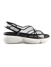 PRADA TRANSPARENT PLATFORM SANDALS,10820872