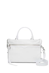 REBECCA MINKOFF White Leather Satchel Bag | Bedford Zip Satchel | Rebecca Minkoff