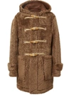 BURBERRY SHEARLING DUFFLE COAT