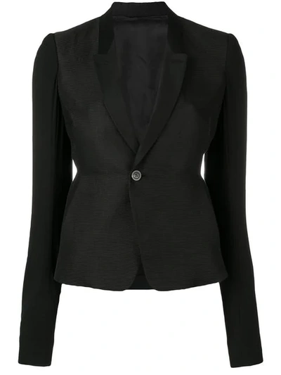 Rick Owens Single Breasted Blazer - 黑色 In Black