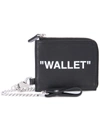 OFF-WHITE OFF-WHITE QUOTE CHAIN WALLET - BLACK