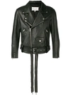 MAISON MARGIELA ZIP DETAIL LEATHER JACKET