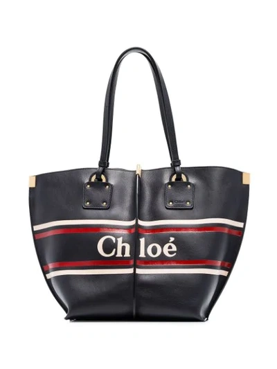 Chloé Logo Tote Bag - 蓝色 In Blue