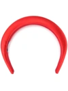 Prada Satin Classic Headband - Red In Red