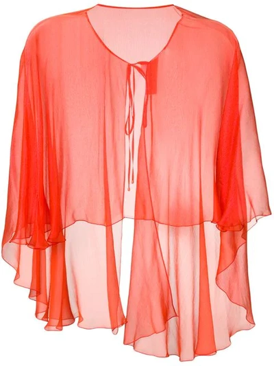 Maria Lucia Hohan Hohan Cape Blouse - 红色 In Red