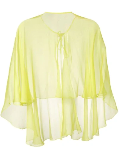 Maria Lucia Hohan Hohan Cape Blouse - 黄色 In Yellow
