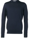 Drumohr Fine Knit Sweater In Blue