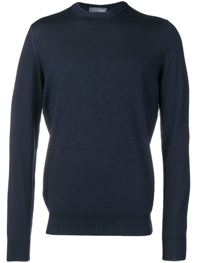 Drumohr Fine Knit Sweater In Blue