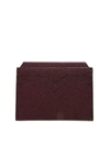 VALEXTRA BORDEAUX CARDHOLDER IN PEBBLED LEATHER TEXTURE,10820906