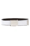 Nike Reversible Web Belt In Whiteblack