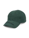 Balenciaga 'everyday' Logo Embroidered Visor Baseball Cap In Vert Sapin