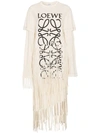 LOEWE FRINGE T SHIRT DRESS