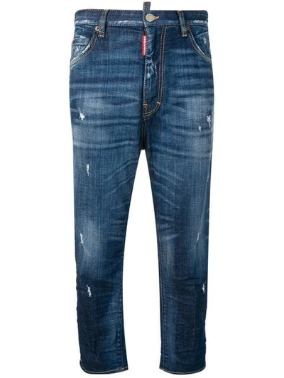 Dsquared2 Boyfriend Fit Jeans In Blue