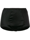 Dolce & Gabbana Satin-finish High-waisted Briefs In Black