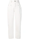 ISABEL MARANT ISABEL MARANT CLASSIC STRAIGHT-CUT JEANS - 白色