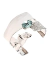 ALEXIS BITTAR Crystal Encrusted Crumpled Solitaire Cuff Bracelet