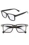 FENDI 53MM SQUARE OPTICAL GLASSES - BLACK,FFM0038