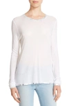 Zadig & Voltaire Willy Silver Foil Trim Long-sleeve T-shirt In White
