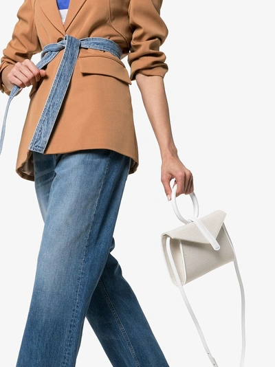 Complet Neutral Valery Mini Leather And Cotton Cross Body Bag In Neutrals
