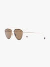 AHLEM 22K YELLOW GOLD-PLATED PLACE DE PYRAMIDES SUNGLASSES,52413672608