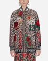 DOLCE & GABBANA BOMBER JACKET IN LIGHT PRINTED NYLON