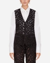 DOLCE & GABBANA MESH VEST WITH 3D FLORAL EMBROIDERY