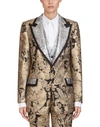 DOLCE & GABBANA JACQUARD JACKET WITH CONTRASTING LAPELS
