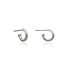 RACHEL JACKSON LONDON Mini Art Deco Stepped Hoops Silver