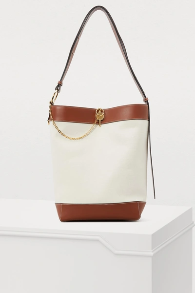 Jw Anderson Lock Leather-trimmed Canvas Tote In Calico
