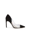 SOPHIA WEBSTER Daria 100 black suede and Perspex pumps