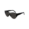 Balenciaga Ski Cat-eye 0004s Acetate Sunglasses In Black