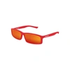 BALENCIAGA RED MIRRORED SQUARE-FRAME SUNGLASSES,2991483