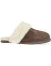 UGG UGG WOMEN'S DARK BROWN SCUFFETTE II SLIPPERS,82336097