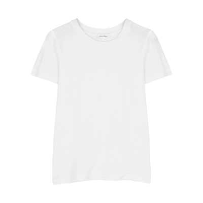 American Vintage Gamipy White Slubbed Cotton T-shirt
