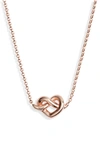 KATE SPADE LOVES ME KNOT MINI PENDANT NECKLACE,WBRUH307