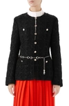 GUCCI BELTED TWEED JACKET,572268ZAA0W