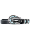 ALANUI EMBELLISHED BUCKLE WESTERN BELT