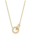 ASTLEY CLARKE Gold Vermeil Stilla Arc White Sapphire Interlocking Pendant Necklace,5057865520810