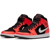 Nike Men's Air Jordan 1 Mid Retro Basketball Shoes In Black/ Infrared 23/ White