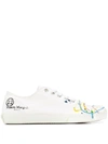 Maison Margiela Tabi Canvas Low-top Sneakers In White