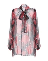 Dolce & Gabbana Pussy-bow Printed Silk-voile Blouse In Black